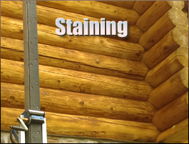  Clark County, Kentucky Log Home Staining